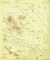 Sacaton, Arizona 1907 (1932) USGS Old Topo Map Reprint 15x15 AZ Quad 314984