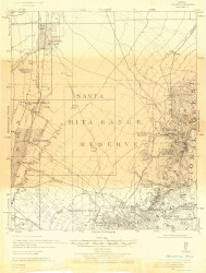 Sahurita, Arizona 1926 (1926) USGS Old Topo Map Reprint 15x15 AZ Quad 464722