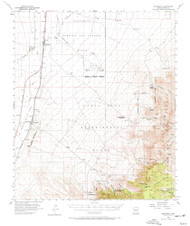 Sahurita, Arizona 1958 (1970) USGS Old Topo Map Reprint 15x15 AZ Quad 314990