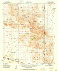 San Simon, Arizona 1951 (1951) USGS Old Topo Map Reprint 15x15 AZ Quad 315005