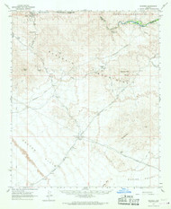 Swansea, Arizona 1966 (1967) USGS Old Topo Map Reprint 15x15 AZ Quad 315087
