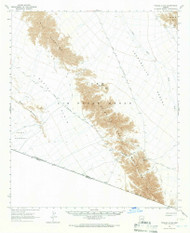 Tinajas Altas, Arizona 1965 (1966) USGS Old Topo Map Reprint 15x15 AZ Quad 315100