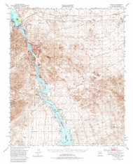 Topock, Arizona 1950 (1981) USGS Old Topo Map Reprint 15x15 AZ Quad 315109