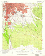 Tucson, Arizona 1957 (1958) USGS Old Topo Map Reprint 15x15 AZ Quad 315131