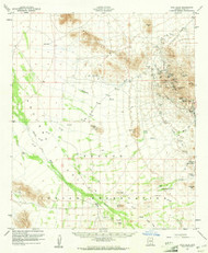 Vaca Hills, Arizona 1959 (1961) USGS Old Topo Map Reprint 15x15 AZ Quad 315147
