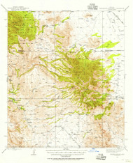 Winchester Mountains, Arizona 1943 (1956) USGS Old Topo Map Reprint 15x15 AZ Quad 315189