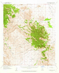 Winchester Mountains, Arizona 1957 (1962) USGS Old Topo Map Reprint 15x15 AZ Quad 315191