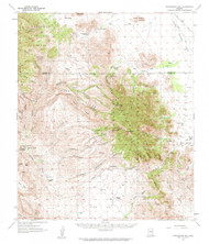 Winchester Mountains, Arizona 1957 (1962) USGS Old Topo Map Reprint 15x15 AZ Quad 315193