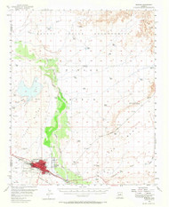 Winslow, Arizona 1954 (1968) USGS Old Topo Map Reprint 15x15 AZ Quad 315199