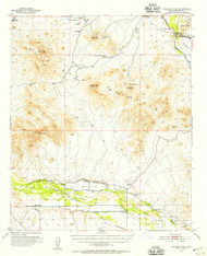 Wodsey Peak, Arizona 1951 (1955) USGS Old Topo Map Reprint 15x15 AZ Quad 315204