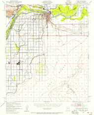 Yuma, Arizona 1940 (1956) USGS Old Topo Map Reprint 15x15 AZ Quad 315217