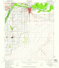 Yuma, Arizona 1940 (1960) USGS Old Topo Map Reprint 15x15 AZ Quad 315216