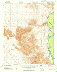 Big Maria Mountains, California 1951 (1955) USGS Old Topo Map Reprint 15x15 AZ Quad 296801