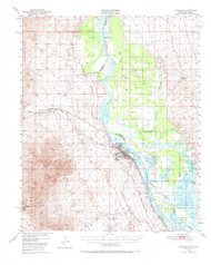 Needles, California 1950 (1968) USGS Old Topo Map Reprint 15x15 AZ Quad 298343