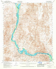 Picacho, California 1951 (1966) USGS Old Topo Map Reprint 15x15 AZ Quad 314902