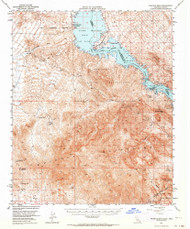 Whipple Mountains, California 1950 (1964) USGS Old Topo Map Reprint 15x15 AZ Quad 301975