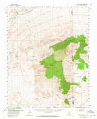Virgin Peak, Nevada 1958 (1964) USGS Old Topo Map Reprint 15x15 AZ Quad 321408