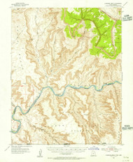 Cummings Mesa, Utah 1953 (1955) USGS Old Topo Map Reprint 15x15 AZ Quad 248789