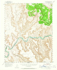 Cummings Mesa, Utah 1953 (1964) USGS Old Topo Map Reprint 15x15 AZ Quad 248788