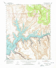Cummings Mesa, Utah 1953 (1978) USGS Old Topo Map Reprint 15x15 AZ Quad 248790
