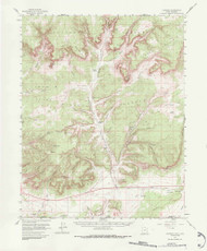 Johnson, Utah 1954 (1987) USGS Old Topo Map Reprint 15x15 AZ Quad 250043