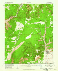 Kanab, Utah 1957 (1960) USGS Old Topo Map Reprint 15x15 AZ Quad 241731