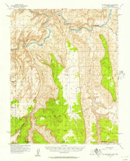 No Mans Mesa, Utah 1953 (1957) USGS Old Topo Map Reprint 15x15 AZ Quad 250986