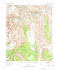 No Mans Mesa, Utah 1953 (1975) USGS Old Topo Map Reprint 15x15 AZ Quad 250984