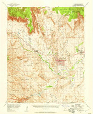 Saint George, Utah 1954 (1958) USGS Old Topo Map Reprint 15x15 AZ Quad 252066