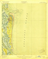 Fernandina, Florida 1919 () USGS Old Topo Map Reprint 15x15 GA Quad 346138