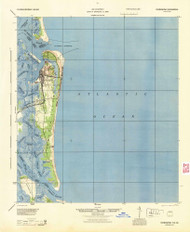 Fernandina, Florida 1944 () USGS Old Topo Map Reprint 15x15 GA Quad 346140