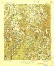 Adairsville, Georgia 1944 () USGS Old Topo Map Reprint 15x15 GA Quad 247331