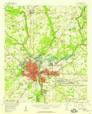Albany, Georgia 1956 (1958) USGS Old Topo Map Reprint 15x15 GA Quad 247332