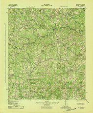 Appling, Georgia 1943 () USGS Old Topo Map Reprint 15x15 GA Quad 247339