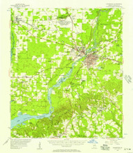 Bainbridge, Georgia 1955 (1957) USGS Old Topo Map Reprint 15x15 GA Quad 247343