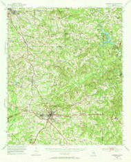 Barnesville, Georgia 1951 (1973) USGS Old Topo Map Reprint 15x15 GA Quad 247346