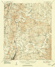 Calhoun, Georgia 1951 () USGS Old Topo Map Reprint 15x15 GA Quad 247378