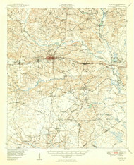 Claxton, Georgia 1950 () USGS Old Topo Map Reprint 15x15 GA Quad 247386