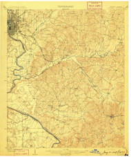 Columbus, Georgia 1908 () USGS Old Topo Map Reprint 15x15 GA Quad 247393