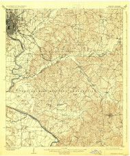 Columbus, Georgia 1908 (1929) USGS Old Topo Map Reprint 15x15 GA Quad 247398
