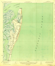 Cumberland Island, Georgia 1930 () USGS Old Topo Map Reprint 15x15 GA Quad 247408