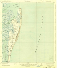 Cumberland Island, Georgia 1930 (1942) USGS Old Topo Map Reprint 15x15 GA Quad 247409