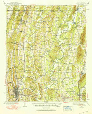 Dalton, Georgia 1938 () USGS Old Topo Map Reprint 15x15 GA Quad 247416