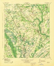 Egypt, Georgia 1943 () USGS Old Topo Map Reprint 15x15 GA Quad 247424