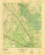 Everett City, Georgia 1944 () USGS Old Topo Map Reprint 15x15 GA Quad 247435