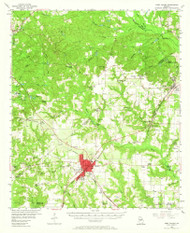 Fort Valley, Georgia 1956 (1965) USGS Old Topo Map Reprint 15x15 GA Quad 247443