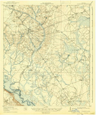 Glennville, Georgia 1920 (1943) USGS Old Topo Map Reprint 15x15 GA Quad 247447