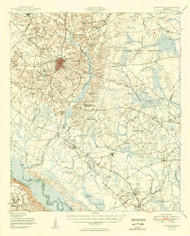 Glennville, Georgia 1950 () USGS Old Topo Map Reprint 15x15 GA Quad 247449