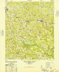 Harlem, Georgia 1948 () USGS Old Topo Map Reprint 15x15 GA Quad 247467