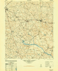 Harlem, Georgia 1948 () USGS Old Topo Map Reprint 15x15 GA Quad 247468